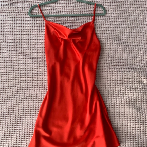Red Silk Dress - Picture 2 of 5